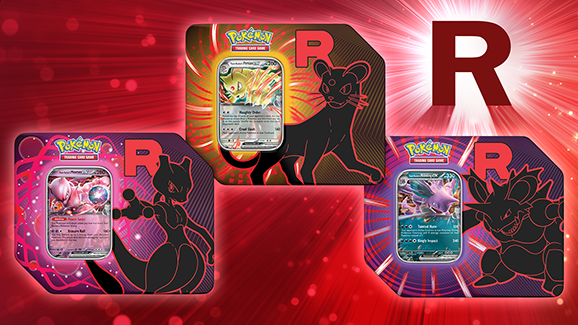 Three sealed Pokémon Trading Card Game collector tins with promo cards